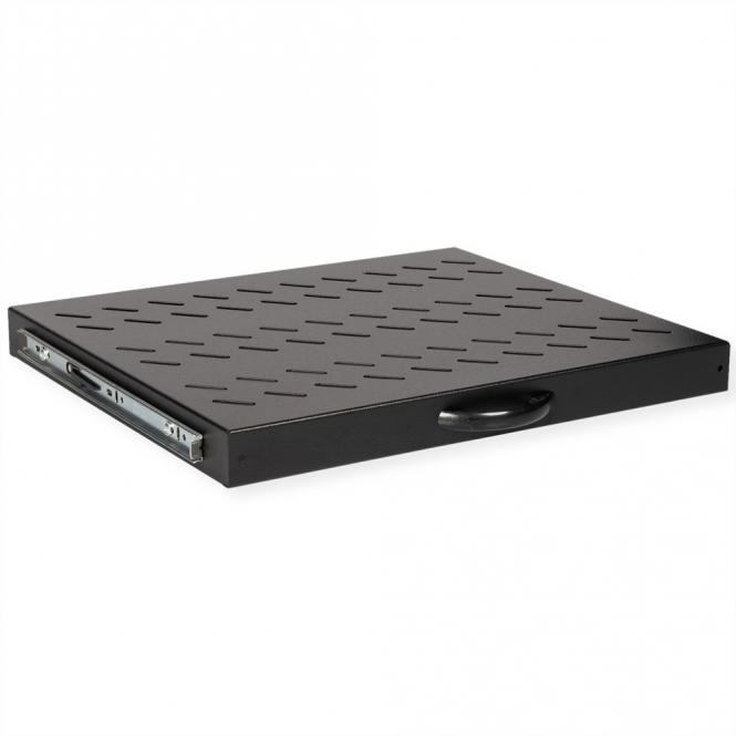 19-pouces Etagère 1U, extractible 350P 25kg noir 