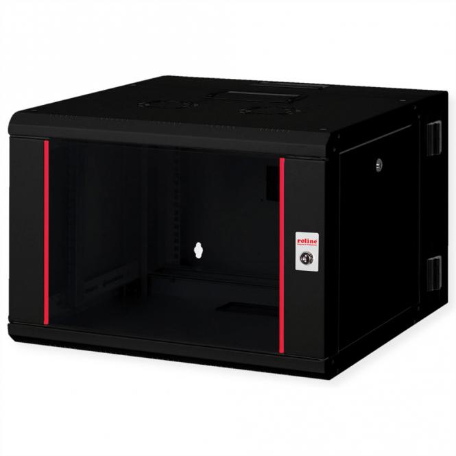 19-Zoll Wandgehäuse Pro 7 HE, 600x600 BxT zweiteilig schwenkbar schwarz 