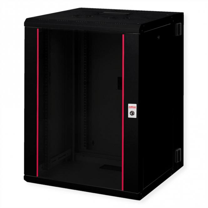 19-Zoll Wandgehäuse Pro 16 HE, 600x600 BxT zweiteilig schwenkbar schwarz 