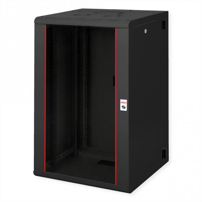 19-Zoll Wandgehäuse Pro 20 HE, 600x600 BxT zweiteilig schwenkbar schwarz 