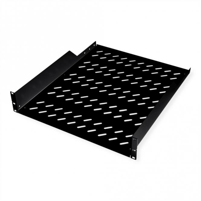 19-pouces Etagère 2U 550P, 25kg de charge noir 