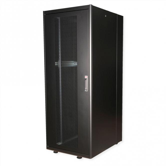 19-Zoll Serverschrank Basic 42 HE, 800x1000 BxT perforiert schwarz 