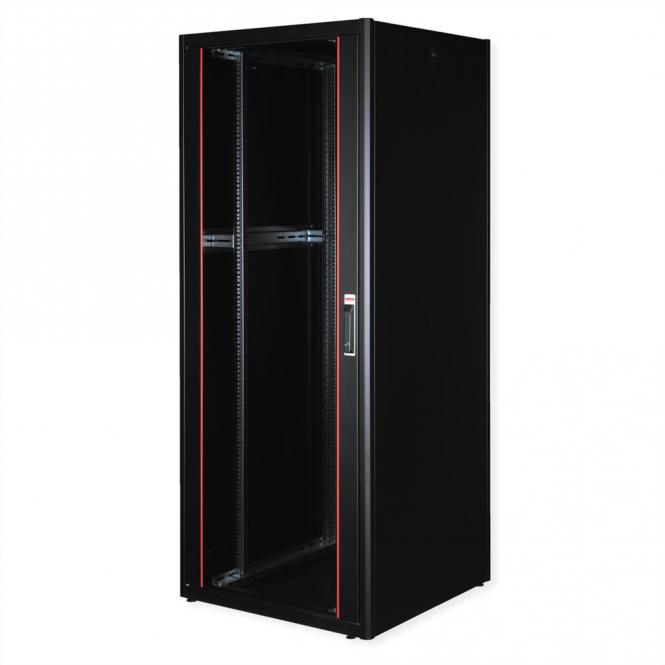 19-Zoll Netzwerkschrank Basic 42HE, 800x800 BxT Glastür schwarz 