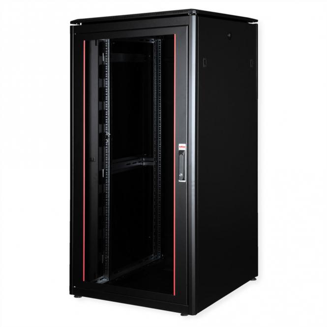 19-Zoll Netzwerkschrank Pro 32 HE, 800x800 BxT Glastür schwarz 