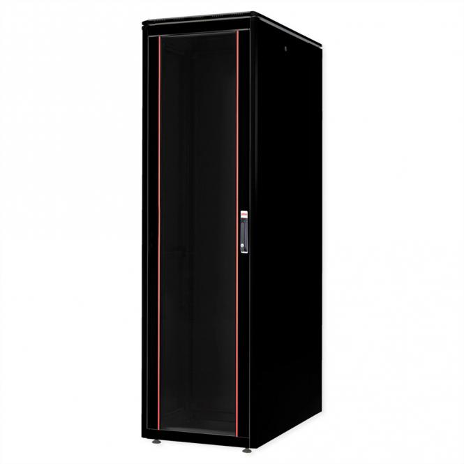 19-Zoll Netzwerkschrank Pro 47 HE, 600x1000 BxT Glastür schwarz 