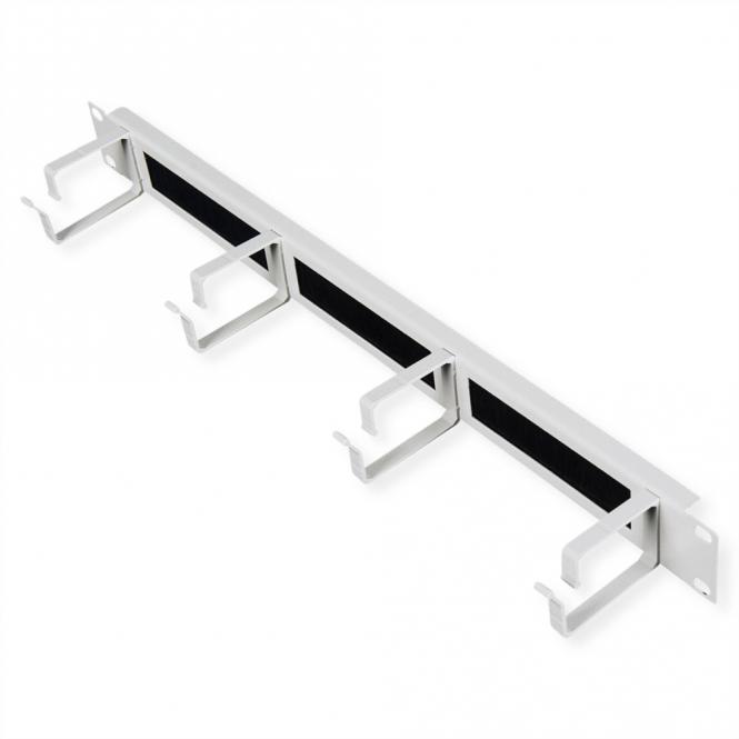 19-Zoll Rangierpanel 1 HE, mit Bürstenleiste 44x60mm grau 