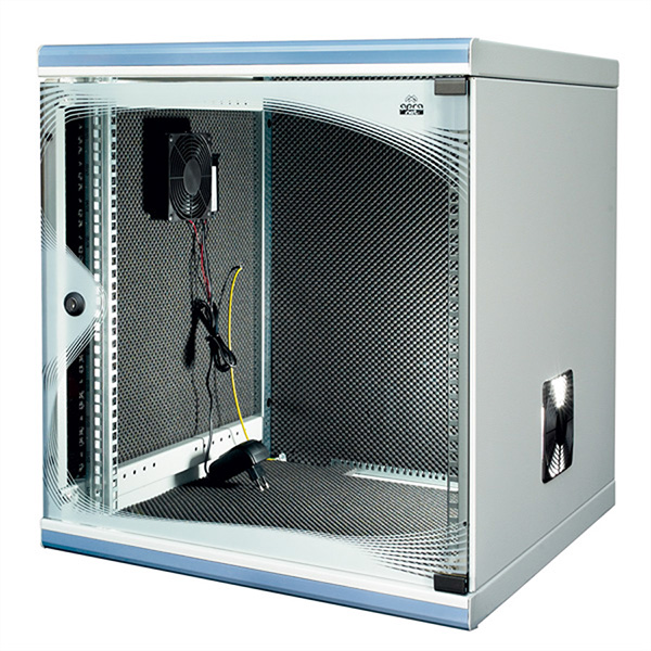 Optirack Silent aktiv, 12HE, 612 x 555 x 600mm, schallgedämmt 