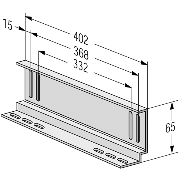 Gleitschienen, 1 Paar, Schraubmontage, 402mm 