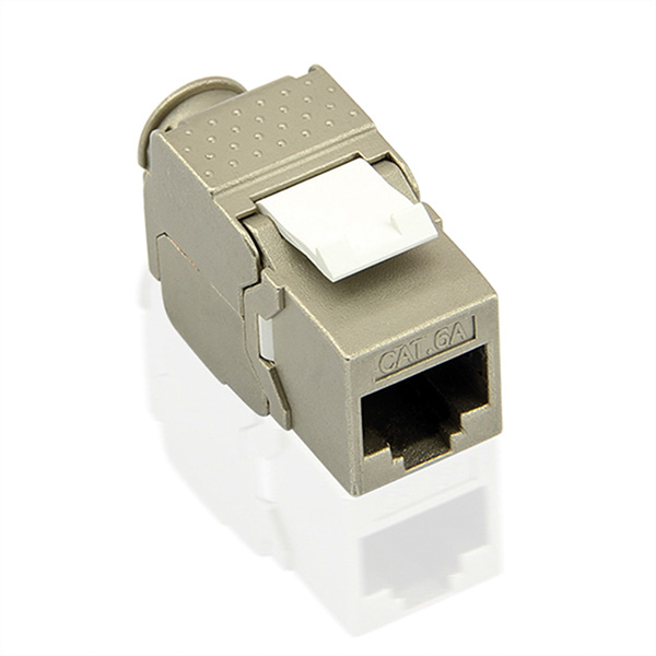 Kat. 6A (Class EA) Keystone, RJ-45, geschirmt, werkzeuglos, SLIM 
